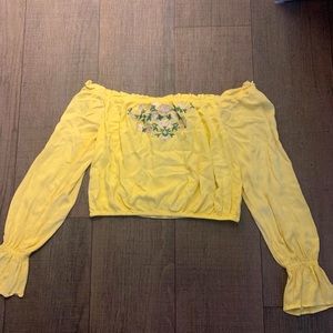 Off the shoulder crop top